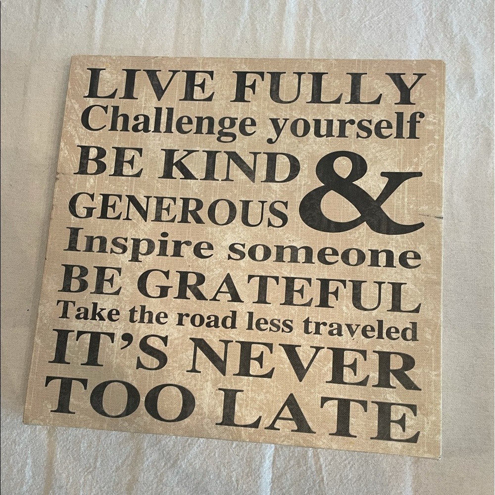 2/$40 Live fully by Louise Carey Canvas Art